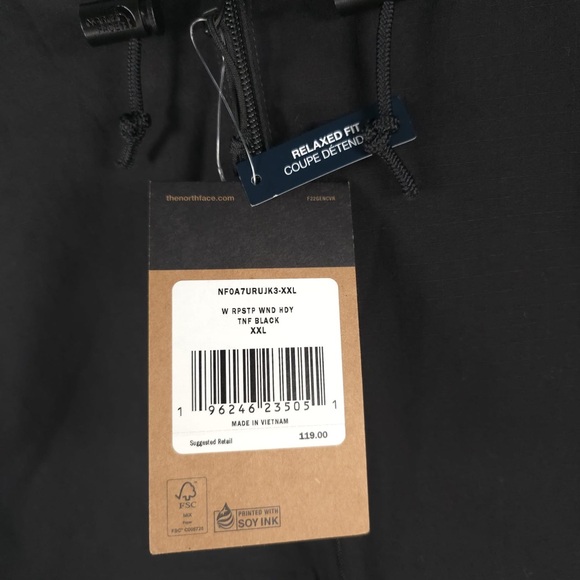 NWT THE NORTH FACE W Ripstop Wind Hooded Full‎ Zip Utility Black Jacket Sz XXL - Picture 14 of 14